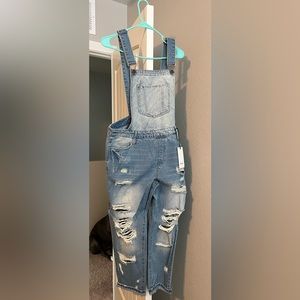 NWT distressed Cello brand overalls